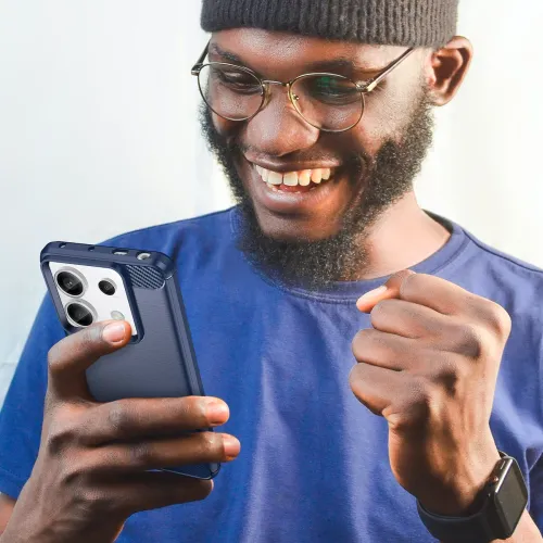 etui carbon case do xiaomi redmi note 13 pro - niebieskie na Arena.pl