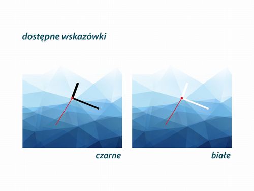 ZEGAR SZKLANY ROMB - Geometria niebieska na Arena.pl