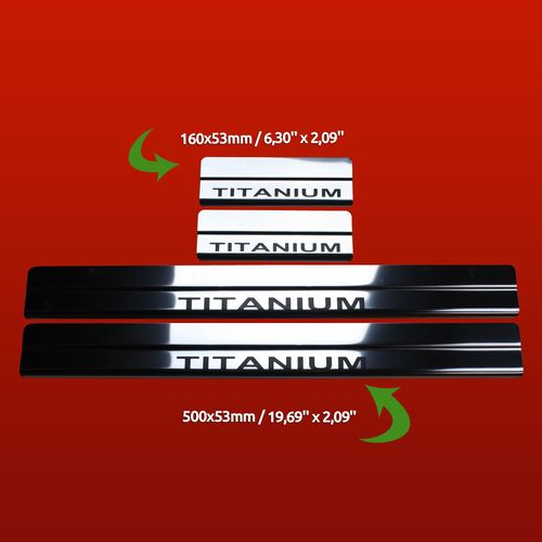 Listwa progowa FORD FIESTA MK7 TITANIUM Stal nierdzewna 304 połysk  4szt na Arena.pl