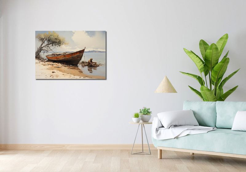 Obraz 90x60cm Spokój Przybrzeża zdjęcie 2