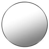 Lustro 80 cm okrągłe czarna rama metalowa do łazienki sypialni