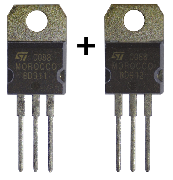 BD911 + BD912 para komplementarna HFE 100V 15A TO220 MOROCCO testowane zdjęcie 1