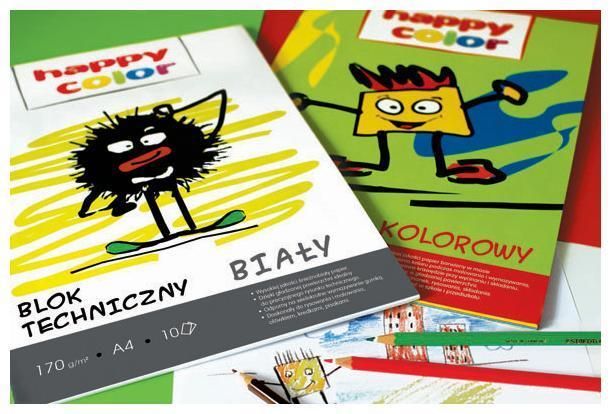 Blok Techniczny Biały 10 Kart 170g A4 Happy Color