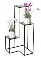 Kwietnik czarny KASKADA stojak 85cm LOFT na kwiaty