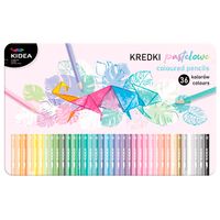 kredki pastelowe trójkątne w metal pudełku 36 5408