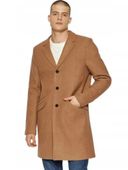 ONLY&SONS KLASYCZNY PŁASZCZ Z WEŁNĄ Z KLAPAMI BRĄZOWY XS