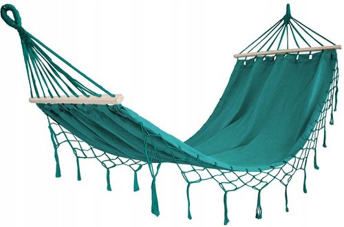 HAMAK OGRODOWY Z DRĄŻKIEM DUŻY MOCNY WYTRZYMAŁY BOHO 200x100cm MIX na Arena.pl