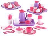 Zestaw naczyń z tacą komplet 34 el 40657