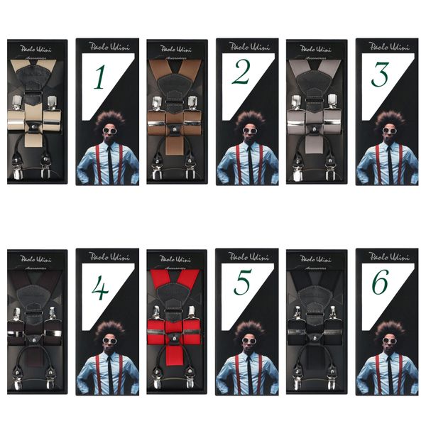 Szare Stalowe Gładkie szelki do spodni Orginalne Top-Gal zdjęcie 2