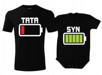 ZESTAW MĘSKA KOSZULKA DLA TATY I BODY DLA SYNA