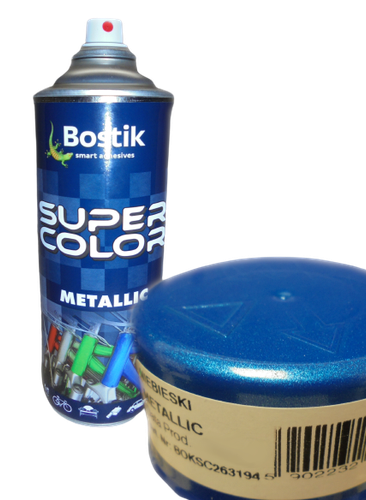 FARBA W SPRAYU LAKIER SUPER COLOR METALLIC NIEBIESKI 400ML na Arena.pl