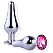 Długi Stalowy Korek Analny Z Kuszącym Kryształem