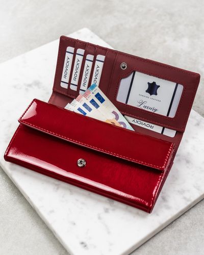 portfel damski skórzany h22-3-sh9-6130 red na Arena.pl