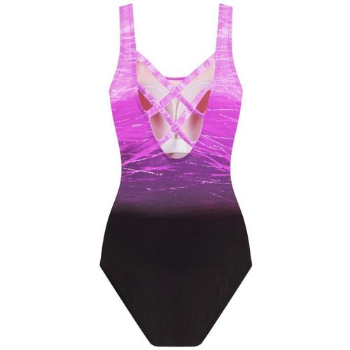 STRÓJ KĄPIELOWY MONOKINI BOHO FIOLETOWY KOSTIUM NA BASEN JEDNOCZĘŚCIOWY M na Arena.pl