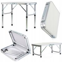 Stół Stolik turystyczny 40 x 60 x 25 cm beż sebrny