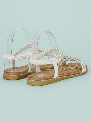 BIAŁE SANDAŁY PŁASKIE Rozmiar - 36 na Arena.pl