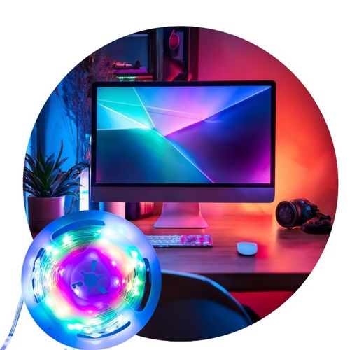 Magiczne lampki Choinkowe RGB USB IP65 200 led 10m Pilot Aplikacja DC 5V na Arena.pl