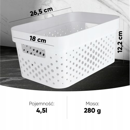 Curver Pojemnik Pudełko Ażurowe Eko 4,5 L Biały na Arena.pl