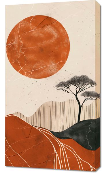 Obraz 50x90cm Afrykański Zachód Słońca zdjęcie 1