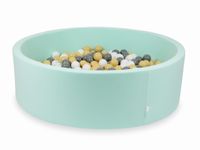 Suchy basen miętowy 130x40 z piłeczkami 700 sztuk (beżowe, szare, białe)