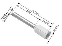 Konektor izolejka tulejka 0,75/6 biała 100szt.