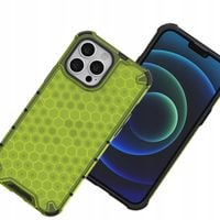 honeycomb etui pancerny pokrowiec z żelową ramką iphone 13 pro zielony