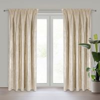 Zasłona zaciemniająca błyszcząca na taśmie RENIA 140X270 j. beżowa