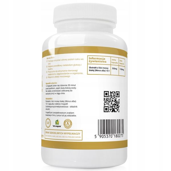 Morwa Biała Ekstrakt 550mg 10:1 Niski cukier 90kap zdjęcie 9