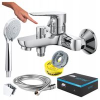 Bateria wannowa kran do wanny na ścianę zestaw z prysznicem POLSKA SOTBE