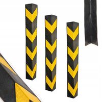 NAROŻNIK OCHRONNY PARKINGOWY KRAWĘDŹ ODBOJNIK ODBLASK GUMOWY CZARNY