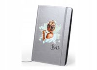 Notes metaliczny A5 nadruk UV z imieniem GRATIS NOTATNIK