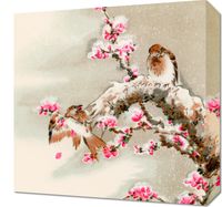 Obraz 40x40cm Ptak na Czubku Drzewa, G.A. Audsley