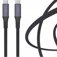 Kabel pleciony USB-C - USB-C FIXED 240W 1.2 m Szary