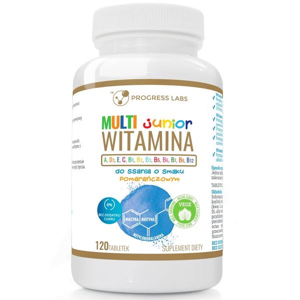 Multiwitamina JUNIOR DLA DZIECI DO SSANIA 120t zdjęcie 1