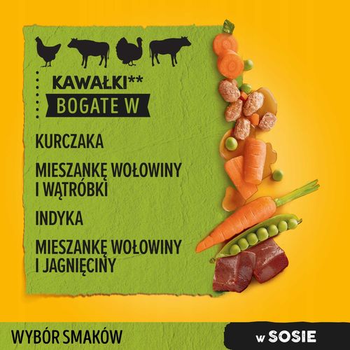 pedigree mixed selection with vegetables sos ind/jag/woł/kur 40x100g na Arena.pl