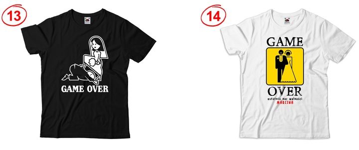 KOSZULKA NA WIECZÓR KAWALERSKI GAME OVER PREZENT zdjęcie 9