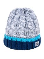 Czapka zimowa dziecięca wywinięta z naszywką  48-50 YOCLUB