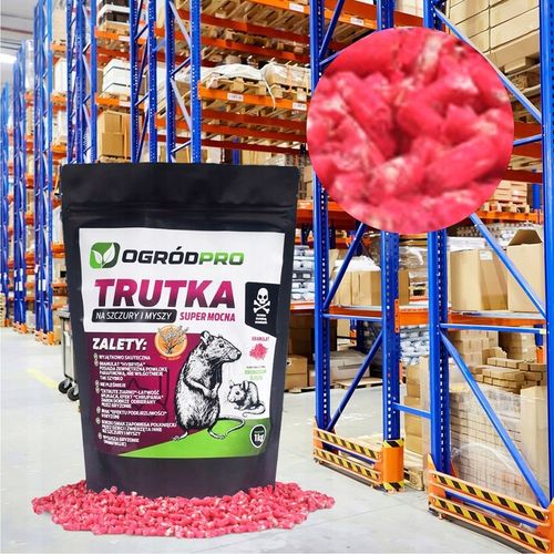 TRUTKA MEGA MOCNA GRANULAT Na Szczury Myszy Gryzonie Deratyzacja 1 KG na Arena.pl
