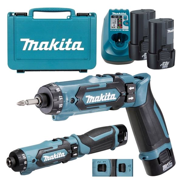 Wkrętarka PRZEGUBOWA akumulatorowa wiertarka Makita AKUMULATOR 7.2V 2x1.5Ah zdjęcie 1