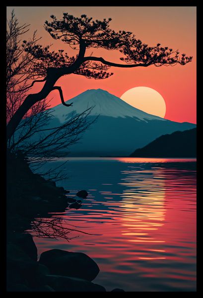 Plakat 30x45cm Góra Wieczorem zdjęcie 2