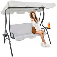 HUSTAWKA DOMOWA OGRODOWA LAWKA LAWECZKA METALOWA BUJANA DUZA DO OGRODU