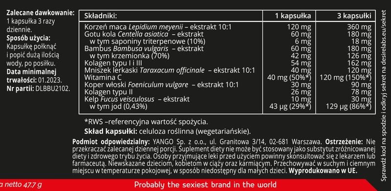 Brazilian Butt 90 Kaps. zdjęcie 1