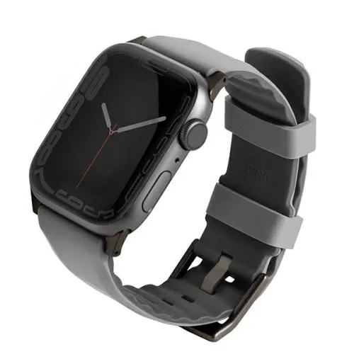 Pasek UNIQ Linus na Apple Watch 1/2/3/4/5/6/7/8/SE/SE2 38/40/41mm - szary na Arena.pl