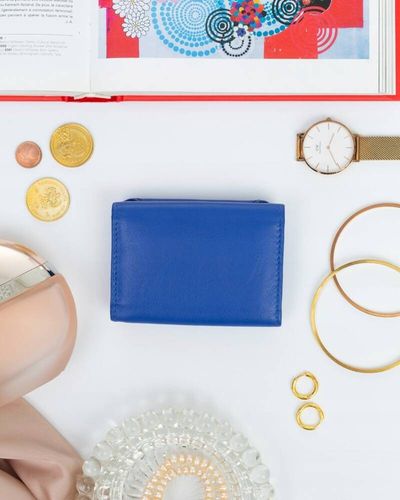 mały portfel damski na zatrzask ze skóry naturalnej - rovicky na Arena.pl