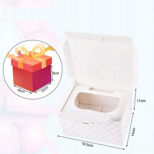 PUDEŁKO OZDOBNE PREZENTOWE DIY NIESPODZIANKA WYBUCH URODZINY +2X KONFETTI na Arena.pl