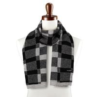 długi zimowy szal męski w kratę - peterson