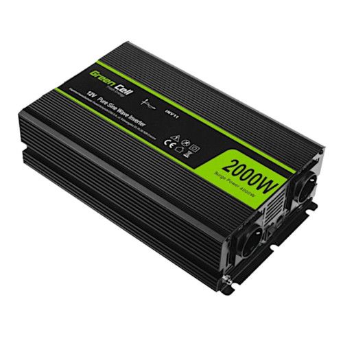 PRZETWORNICA GREEN CELL 12V 230V SINUS 2000W zdjęcie 1