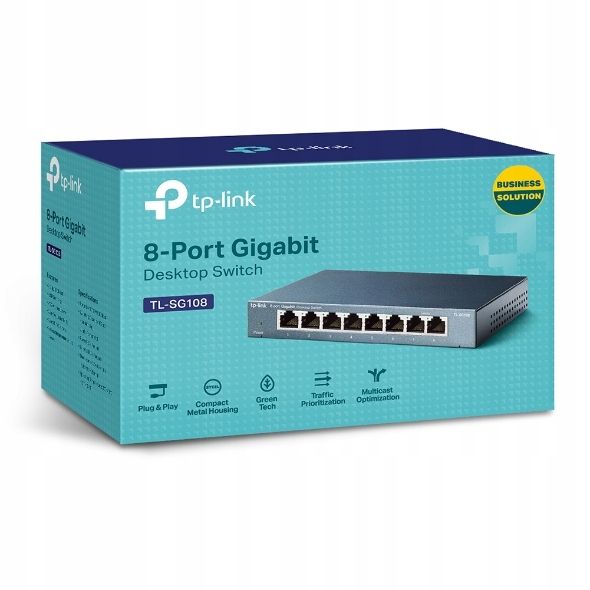 SWITCH TP-LINK TL-SG108 GIGABIT 8 PORTÓW zdjęcie 7