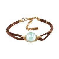 bransoletka średni kryształ primero na zamszowym rzemyku (b24/lat/79au)