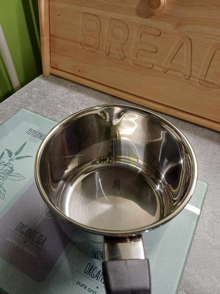 Garnek stalowy do mleka prosty z dzióbkiem RICKY 1,0 l 1000 ml 12 cm zdjęcie 3